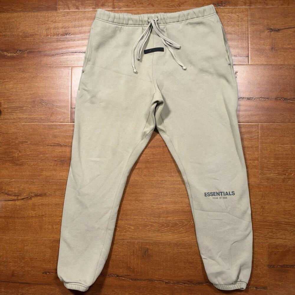 Essentials Fear Of God Drop Crotch Sweatpants Mens L 32x28 Beige Sweats Joggers